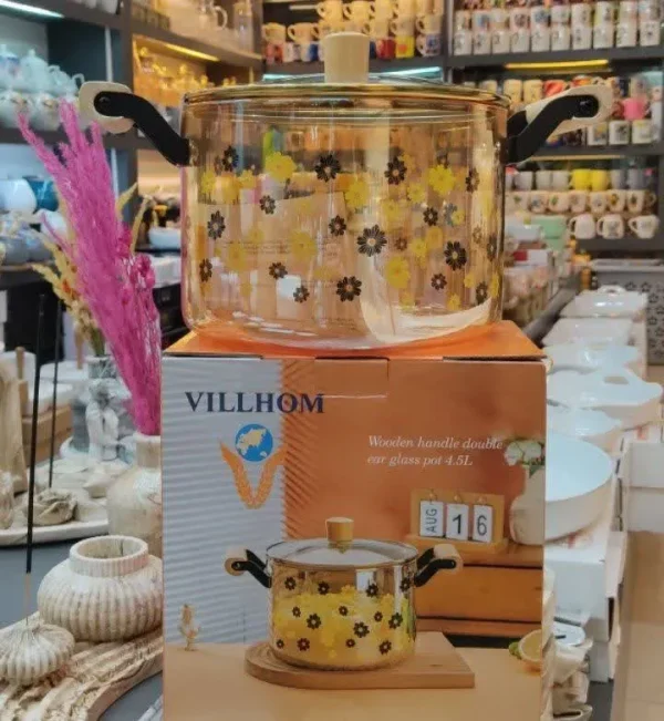 قابلمه پیرکس شامپاین گلدار